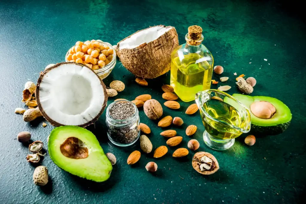 Gesunde Fette - Avocado, Nüsse, Öl, Kokosnuss, Kichererbsen