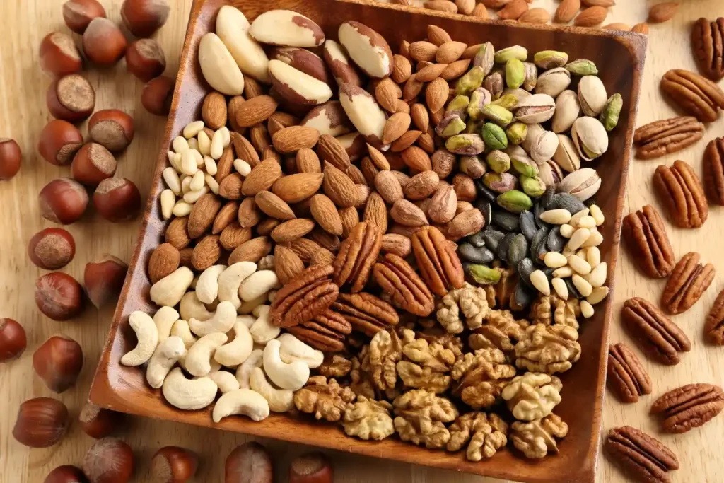 Verschiedene Nusssorten - Nüsse gesund