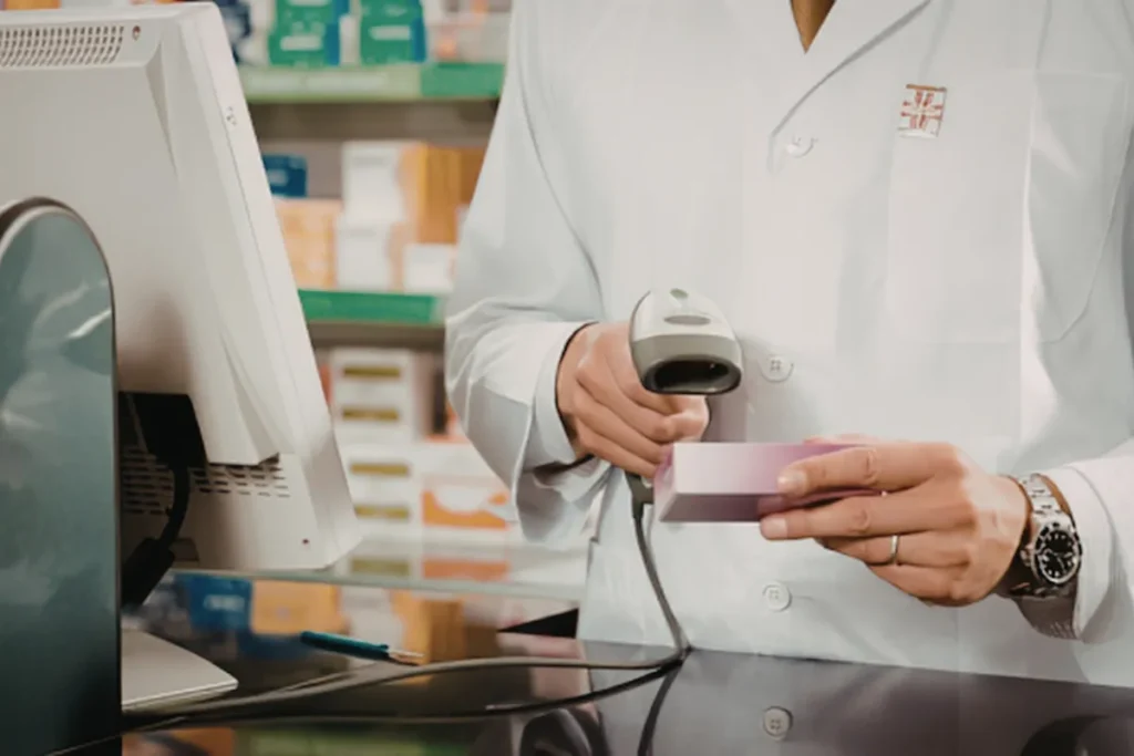securPharm Code auf einer Medikamentenpackung
